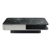 Table basse rectangulaire en inox et marbre vert Lounge - RED Edition
