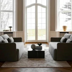 Table basse rectangulaire en marbre noir 100 x 60 cm Plinth Low - Audo
