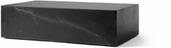 Table basse rectangulaire en marbre noir 100 x 60 cm Plinth Low - Audo