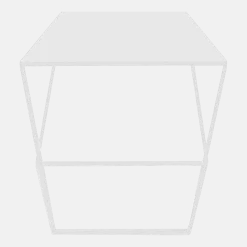 Table basse rectangulaire en métal blanc Zak - Custom Form