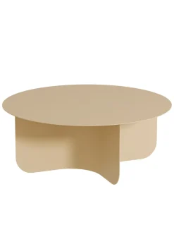 Table basse ronde en acier beige 90x35cm Miro - Metallbude