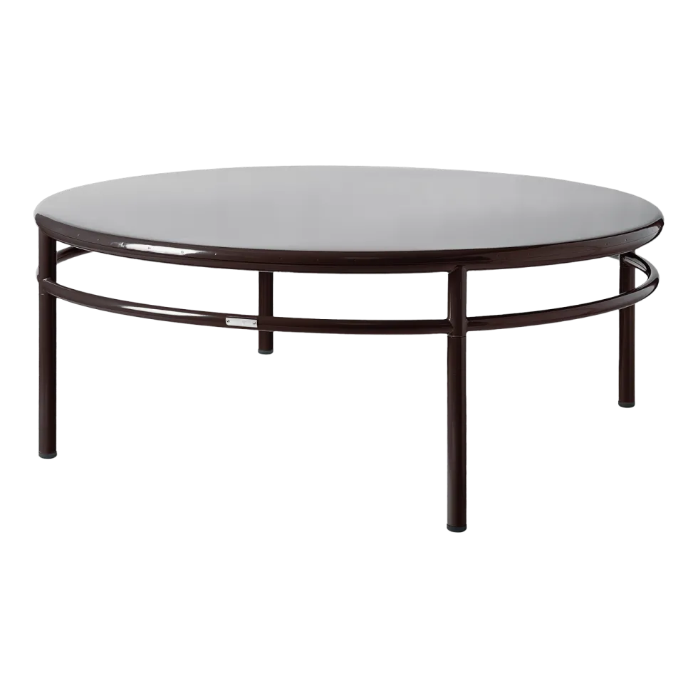 Table basse ronde en acier brun noir 120cm T37 - Tolix
