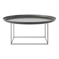 Table basse ronde en acier gris foncé 90 cm Duke - NORR11