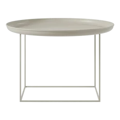 Table basse ronde en acier gris pierre 70 cm Duke - NORR11