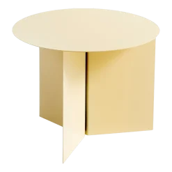 Table basse ronde en acier jaune Slit - HAY