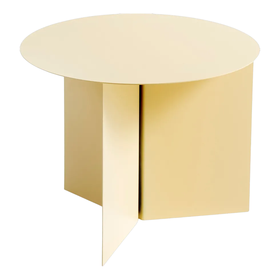 Table basse ronde en acier jaune Slit - HAY