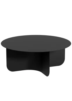 Table basse ronde en acier noir 90x35cm Miro - Metallbude