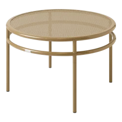Table basse ronde en acier tressé brun vert T37 - Tolix