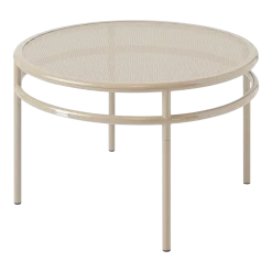 Table basse ronde en acier tressé gris beige T37 - Tolix