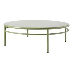 Table basse ronde en acier vert jonc 140cm T37 - Tolix