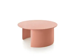 Table basse ronde en bois et acier rose 75x35cm Plateau - Fest Amsterdam