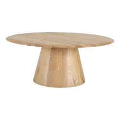 Table basse ronde en chêne massif 80x33cm Mushroom - Gazzda