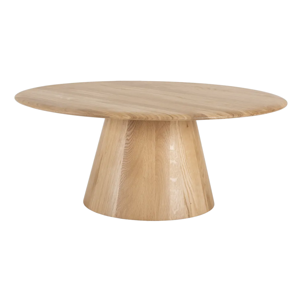 Table basse ronde en chêne massif 80x33cm Mushroom - Gazzda