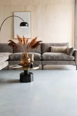 Table basse ronde en enamel noir 60x35cm Glam - Zuiver