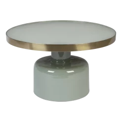 Table basse ronde en enamel verte 60x35cm Glam - Zuiver