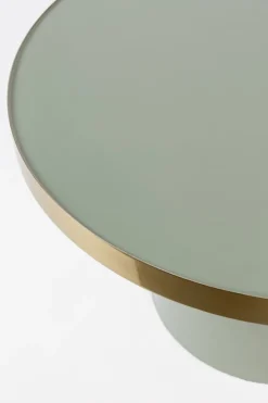 Table basse ronde en enamel verte 60x35cm Glam - Zuiver