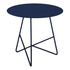 Table basse ronde en métal bleu marine 96x61x50cm Ermione 50 - MEME DESIGN