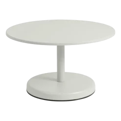 Table basse ronde en métal gris 70x40cm Linear - Muuto