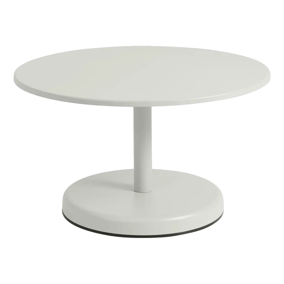 Table basse ronde en métal gris 70x40cm Linear - Muuto