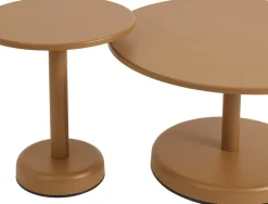 Table basse ronde en métal orange 70x40cm Linear - Muuto