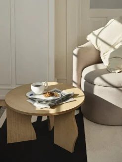 Table basse ronde en placage de frêne huilé naturel 60x35cm Brook - Broste Copenhagen