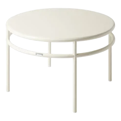Table basses ronde en acier blanc perlé 80cm T37 - Tolix