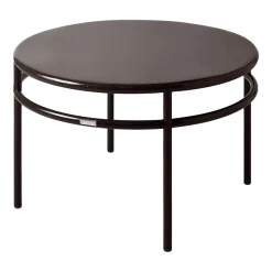 Table basses ronde en acier brun noir 80cm T37 - Tolix