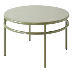 Table basses ronde en acier vert jonc 80cm T37 - Tolix