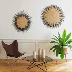 Table basse structure noire et verre fumé AO - Airborne