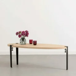 Table basse Surf pieds gris eucalyptus 43 cm - TIPTOE
