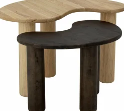 Table basse 65 x 40 cm en bois d'hévéa naturel Luppa - Bloomingville