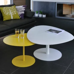 Table basse XL anthracite 80 cm Galet - Matière Grise