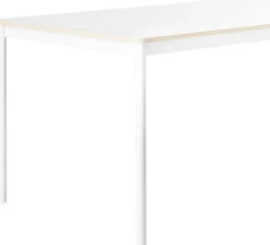 Table 250 cm blanche et bois piétement blanc Base - Muuto