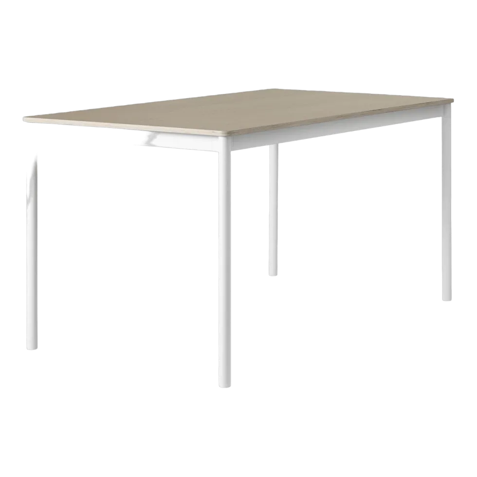 Table 250 cm chêne piétement blanc Base - Muuto