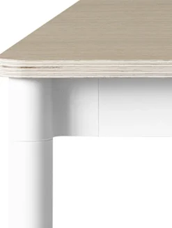 Table 250 cm chêne piétement blanc Base - Muuto