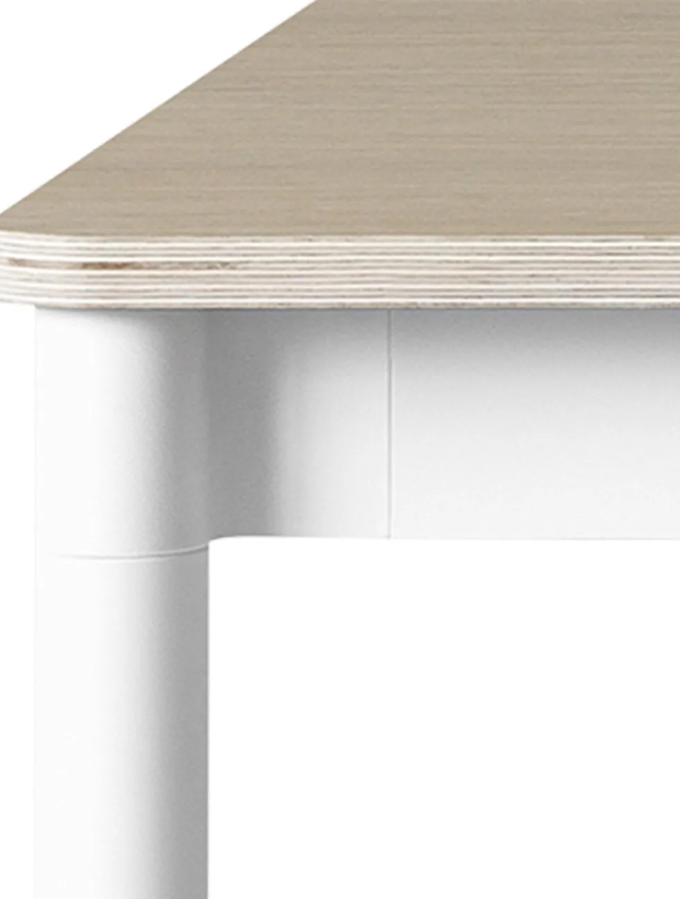 Table 250 cm chêne piétement blanc Base - Muuto