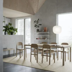 Table 200 cm grise et chêne naturel Workshop - Muuto