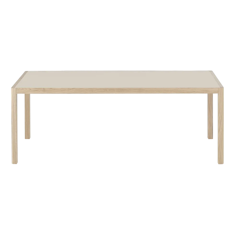Table 200 cm grise et chêne naturel Workshop - Muuto
