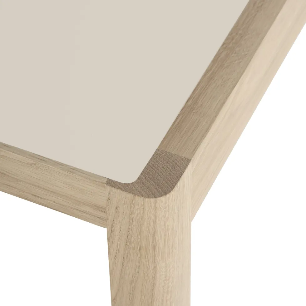 Table 200 cm grise et chêne naturel Workshop - Muuto
