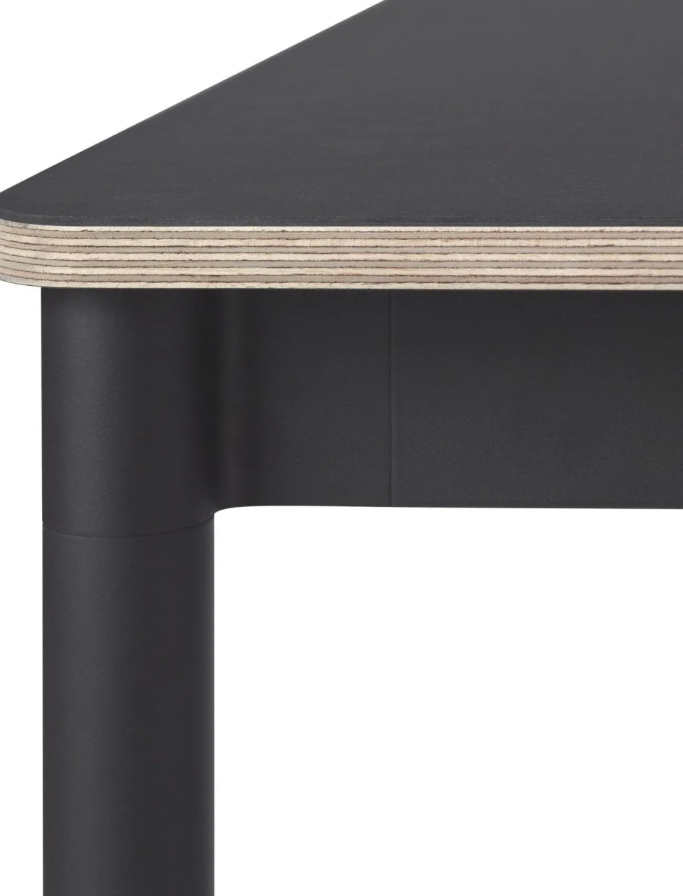 Table 250 cm noir et bois piétement noir Base - Muuto