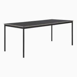 Table 250 cm noir et bois piétement noir Base - Muuto