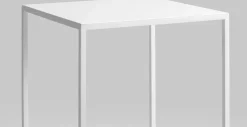Table d'appoint carrée blanche en métal Tensio - Custom Form