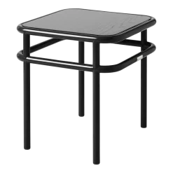Table d'appoint carrée en chêne noir et acier noir foncé 44x44x45,5cm UD - Tolix