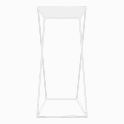 Table d'appoint carrée en métal blanc Zak - Custom Form