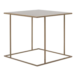 Table d'appoint carré en métal gold Walt - Custom Form