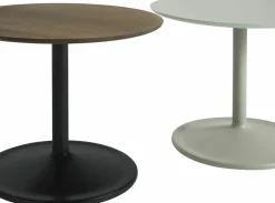 Table d'appoint chêne fumé et aluminium noir D 41 x H 40 cm Soft - Muuto