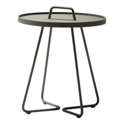 Table d'appoint 54 cm en aluminium taupe On-the-move - Cane-Line