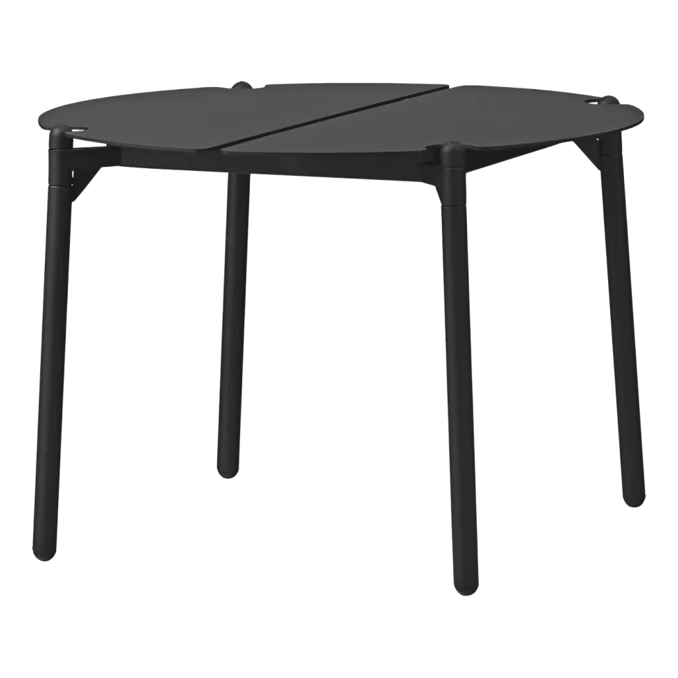 Table d'appoint de jardin en acier noir 50 x 35 cm Novo - AYTM