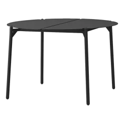 Table d'appoint de jardin en acier noir 70 x 45 cm Novo - AYTM
