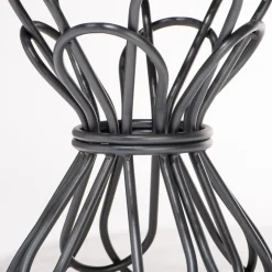 Table d'appoint de jardin ronde en métal noir antique 65cm The Al Fresco - Business & Pleasure